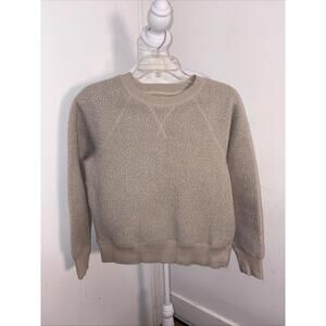 Everlane Renew Fleece Raglan sweatshirt sandstone small Elevated Basics Designer